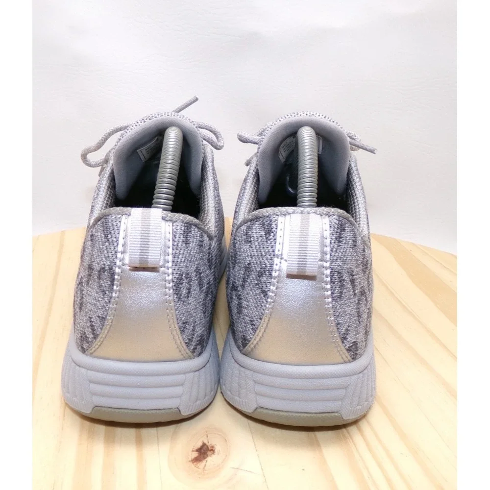 Orthofeet Coral 980 Shoes Womens Gray Leopard Size 9.5 D Wide Lace Up Sneakers